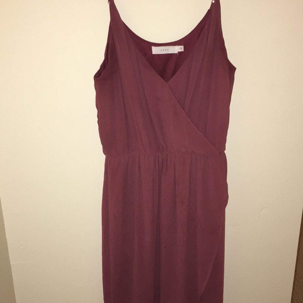 Lush maxi wrap dress burgundy size S